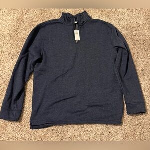Boys Navy Blue Quarter-Zip